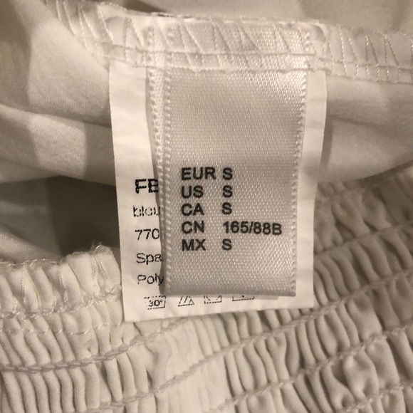 White Cropped Cross Front Shirt - Picture 6 of 6